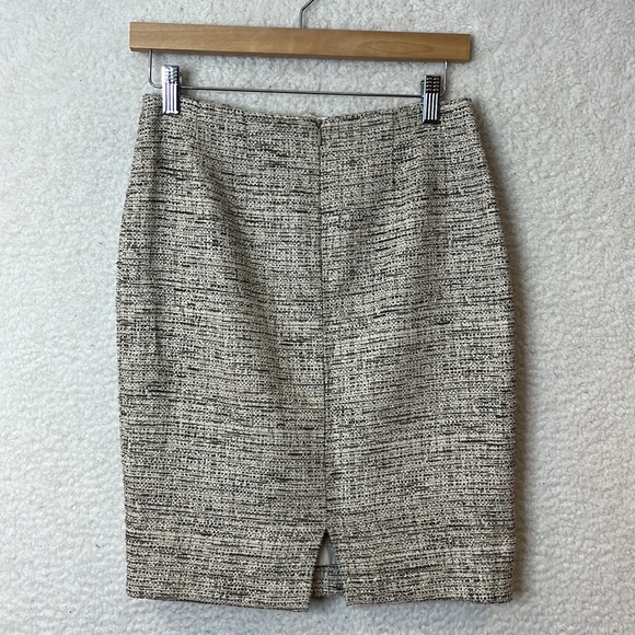 Lafayette 148 New York Womens Boucle Nude Back Split Zipper Skirt SIZE 0 - Picture 7 of 8